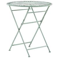 GARTENTISCH Metall Hellgrün Trento - Grün, Metall (70/70/75cm) - Beliani