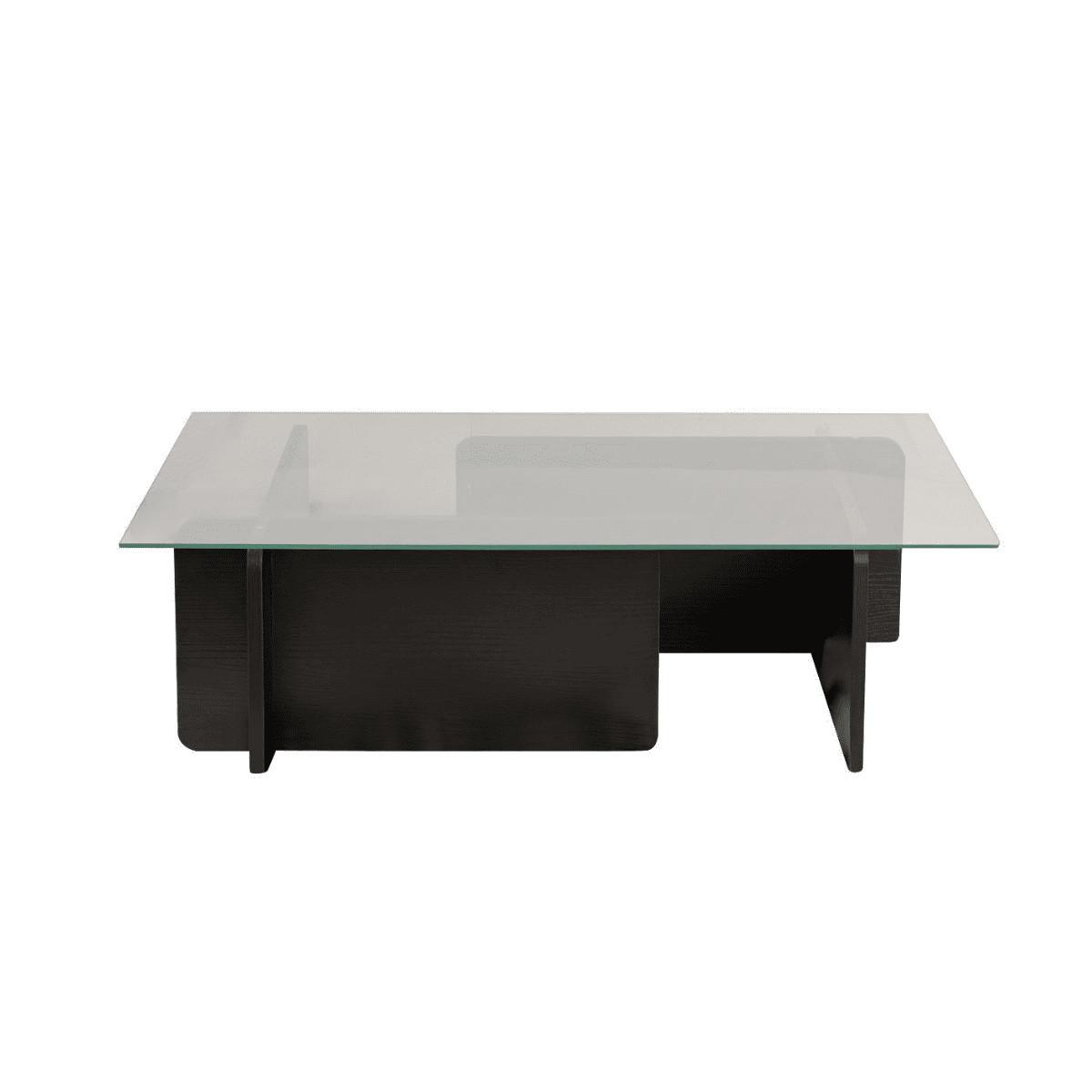 COUCHTISCH mit Tischplatte aus gehärtetem Glas 105/65/30 cm - Eichefarben, Holzwerkstoff (110/65/30cm) - Calicosy