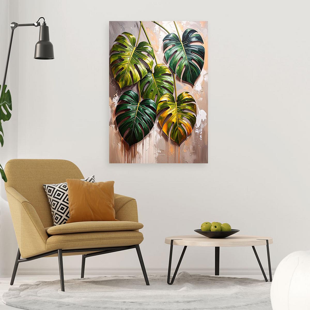 LEINWANDBILD Natur und Botanik 80x120cm - Grün, Textil (80/120cm) - Feeby