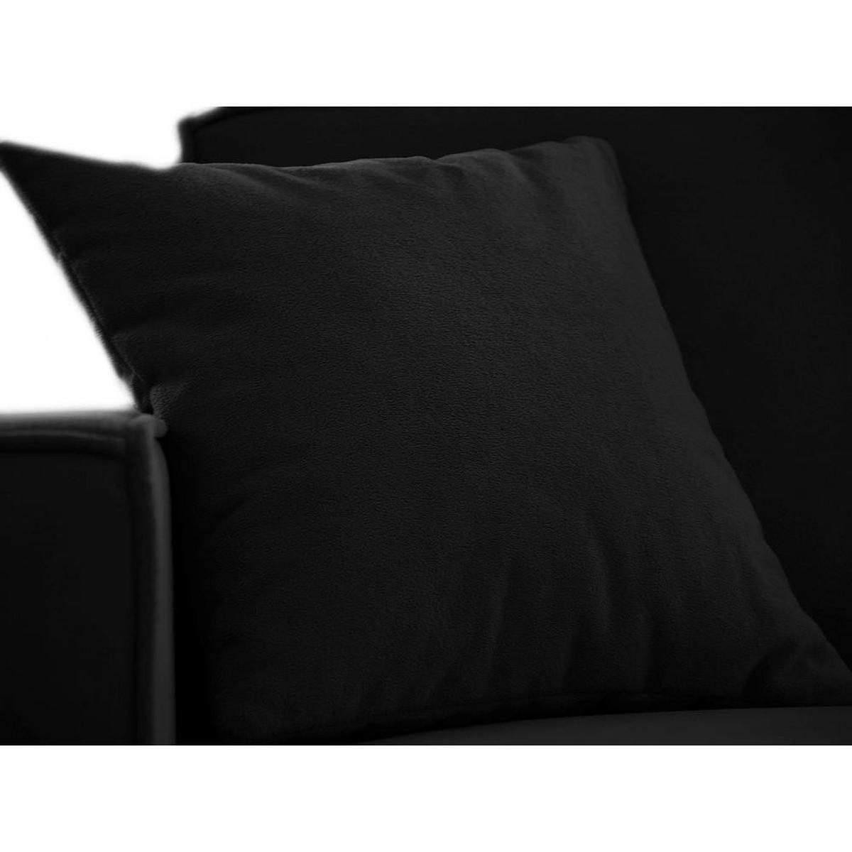ECKSOFA ohne Schlaffunktion Pedro L schwarz rechts - Schwarz, Kunststoff/Textil (267/170cm) - Beautysofa
