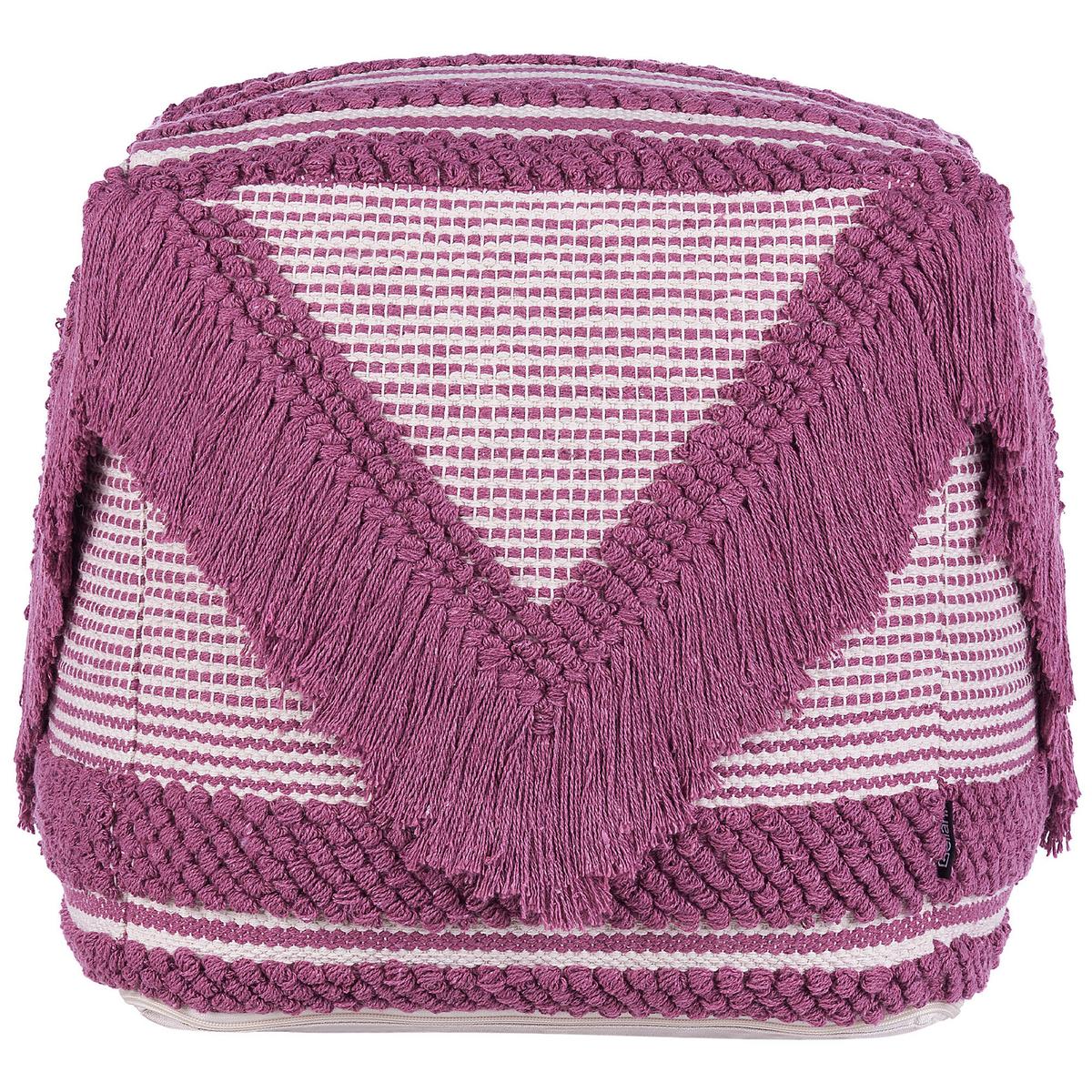 POUF Kochi 42/44/40 cm - Pink, Kunststoff/Textil (44/40/42cm) - Beliani