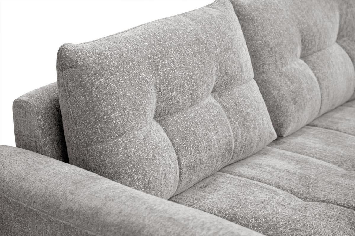 SOFA SALVINI 3-Sitzer, platingrau - Grau, Holz/Textil (237/88/99cm) - Wozimo