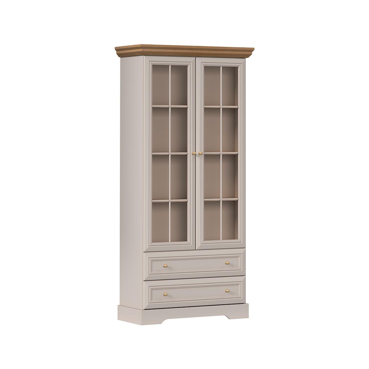 GESCHIRRSCHRANK Dulci Kaschmir und Holz - Beige, Holzwerkstoff (88.4/188.8/40.7cm) - Petits-meubles