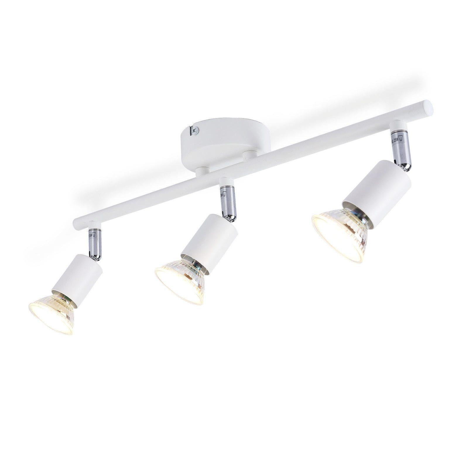 DECKENSTRAHLER Flensburg 3-flammig 40/8/13.5 cm - Weiß, Metall (40/8/13.5cm) - Nettlife