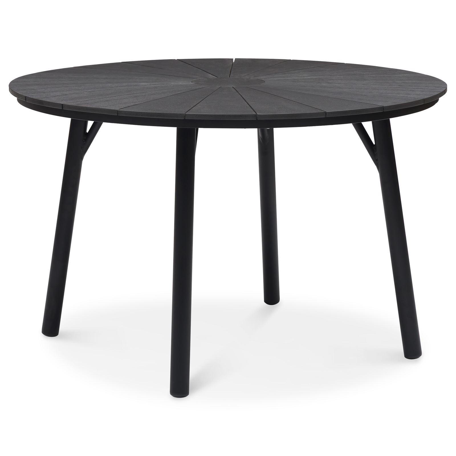 GARTENTISCH AGAPE schwarz/schwarz - Schwarz, Metall (120/120/75cm) - IDIMEX