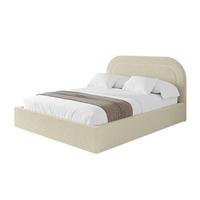 POLSTERBETT mit Bettkasten und Lattenrost, Boxbett ohne Matratze - LERAY 140x200 Beige - Taupe, Holzwerkstoff/Textil (140/200cm) - ALTDECOR