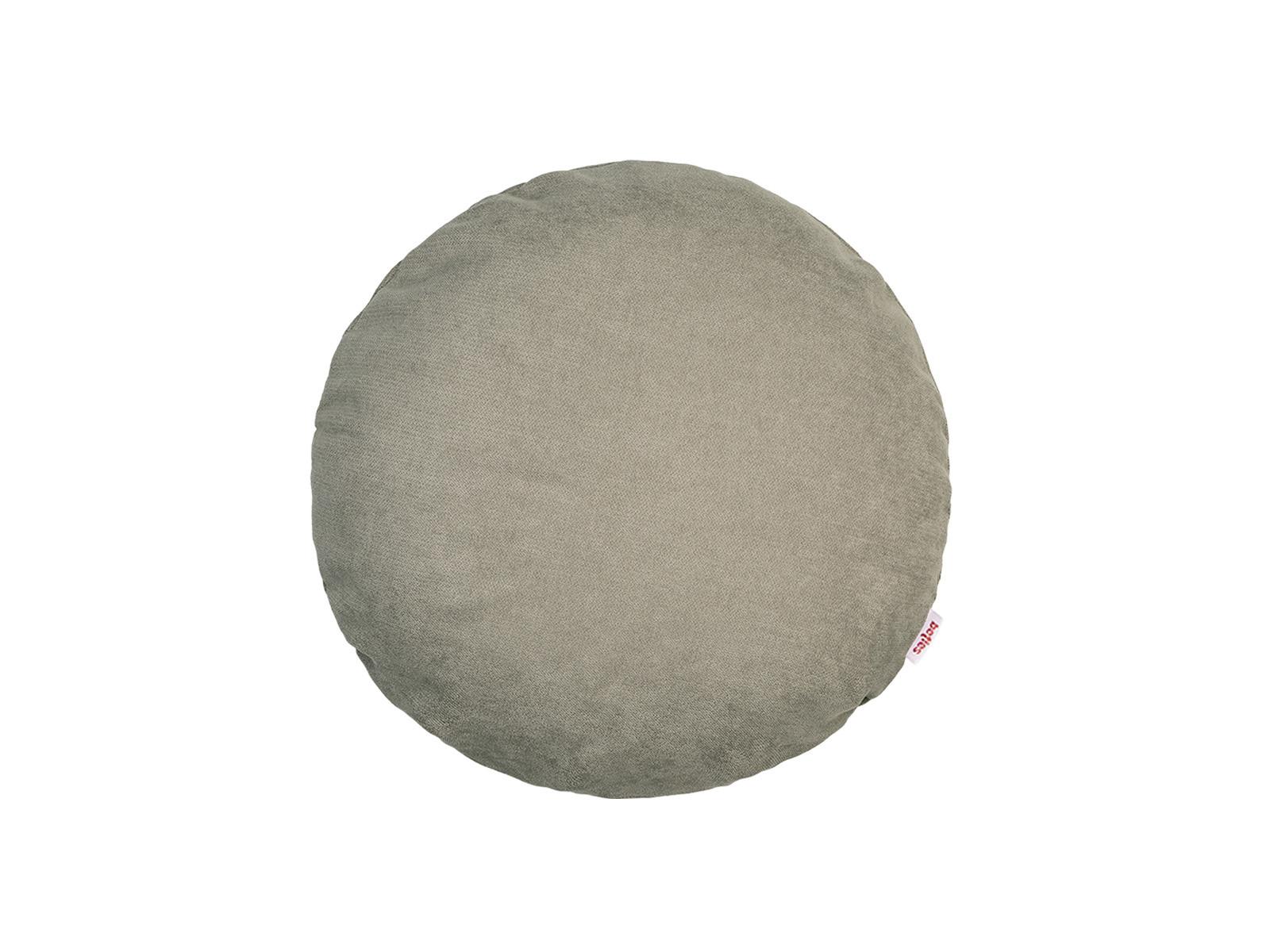 KISSENHÜLLE Rund FarbTon Chenille-Haptik greig-taupe 40 cm Ø - Taupe, Textil (40/40cm) - beties Heimtextil