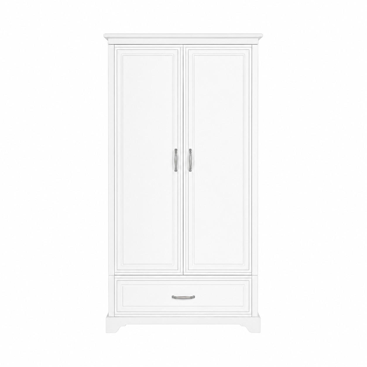 KLEIDERSCHRANK TWINKLE für das Kinderzimmer Weiß matt - Weiß, Holzwerkstoff (98/180/53cm) - Lookway