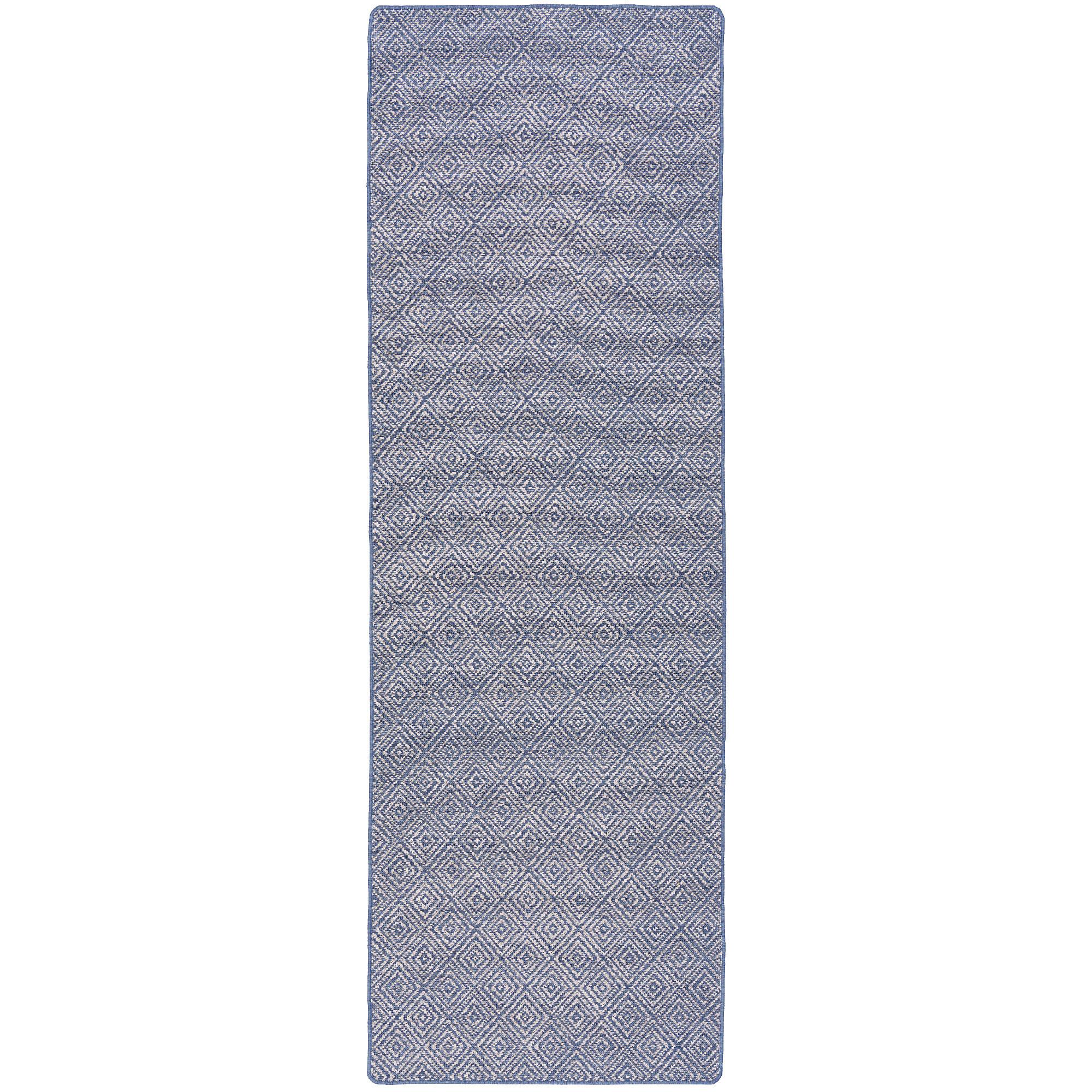 IN- UND OUTDOOR TEPPICH LÄUFER BEIDSEITIG NEWPORT - Blau, Textil (100/400cm) - Snapstyle