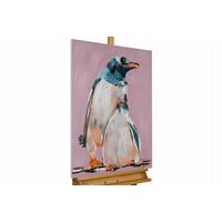 ACRYLBILD HANDGEMALT 60/90 cm - Blau/Pink, Holz/Textil (60/90cm) - KUNSTLOFT