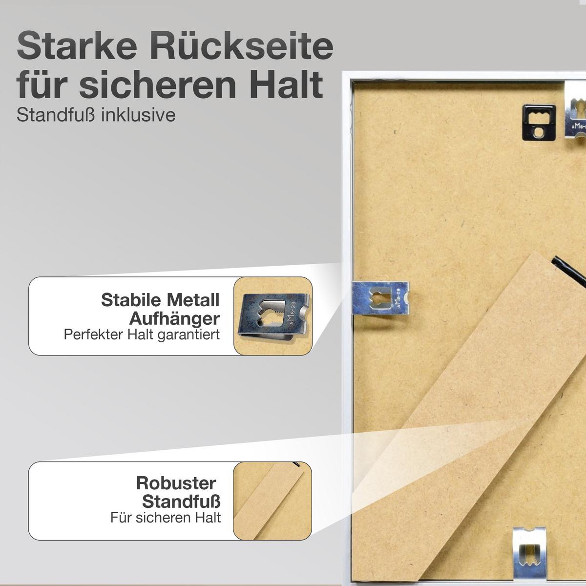 PUZZLERAHMEN 60/80 cm Aluminium Silber - Silberfarben, Metall (60/80/1.6cm) - K-Möbel