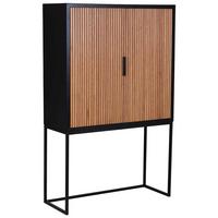 HIGHBOARD mit 2-türiger aus holz und metall 100x40x160 cm - Braun, Holz (100/160/40cm) - Wanderlust