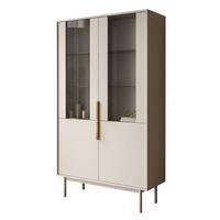 VITRINE MIRACLE mit Glasfront Kaschmir - Kaschmir, Holzwerkstoff (104/180/39cm) - Lookway