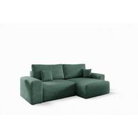 ECKSOFA Arona Xs Mit Schlaffunktion - Grün, Holzwerkstoff/Textil (255/148cm) - Fun Möbel