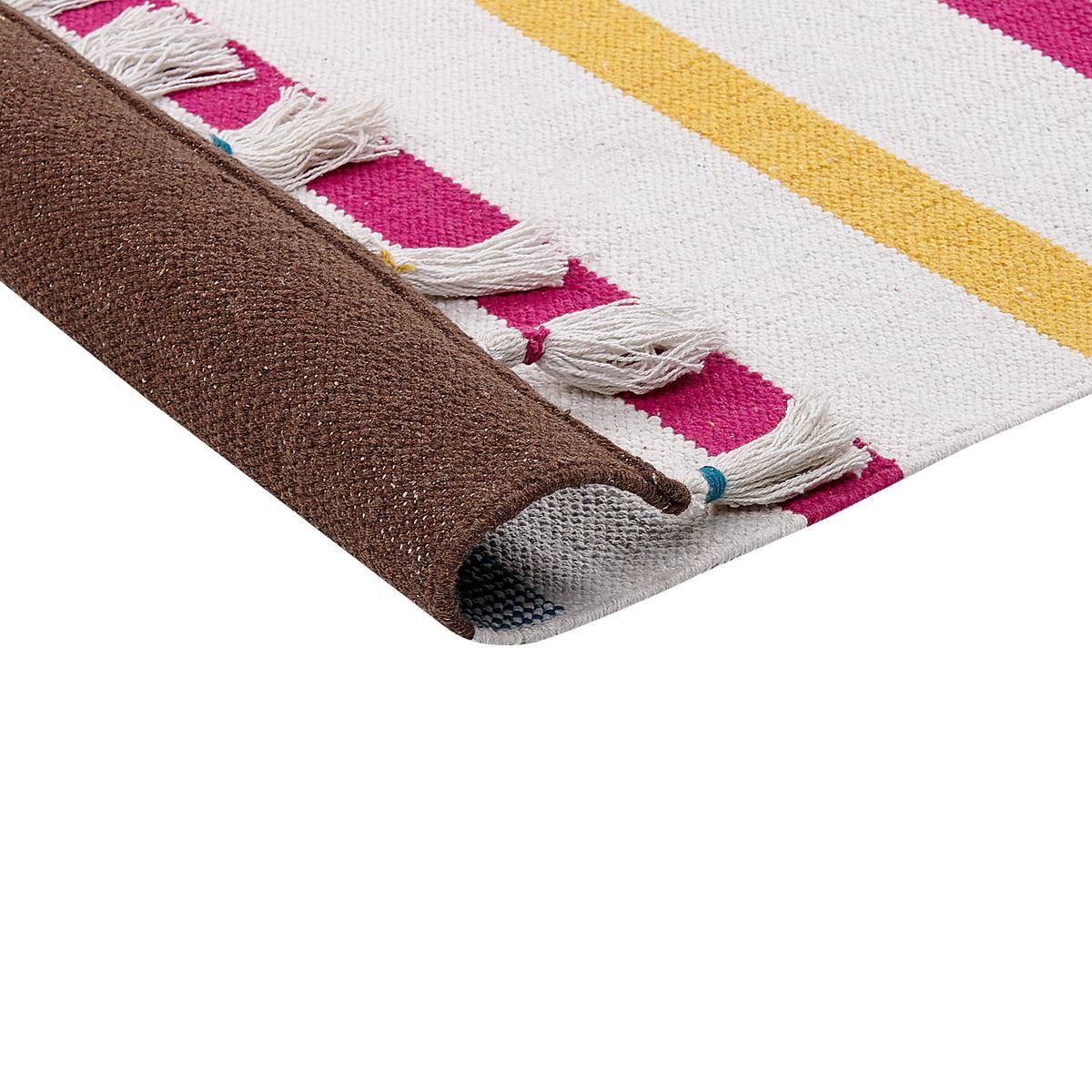 TEPPICH geflochten Hisarli 150/80 cm - Multicolor, Textil (80/150cm) - Beliani