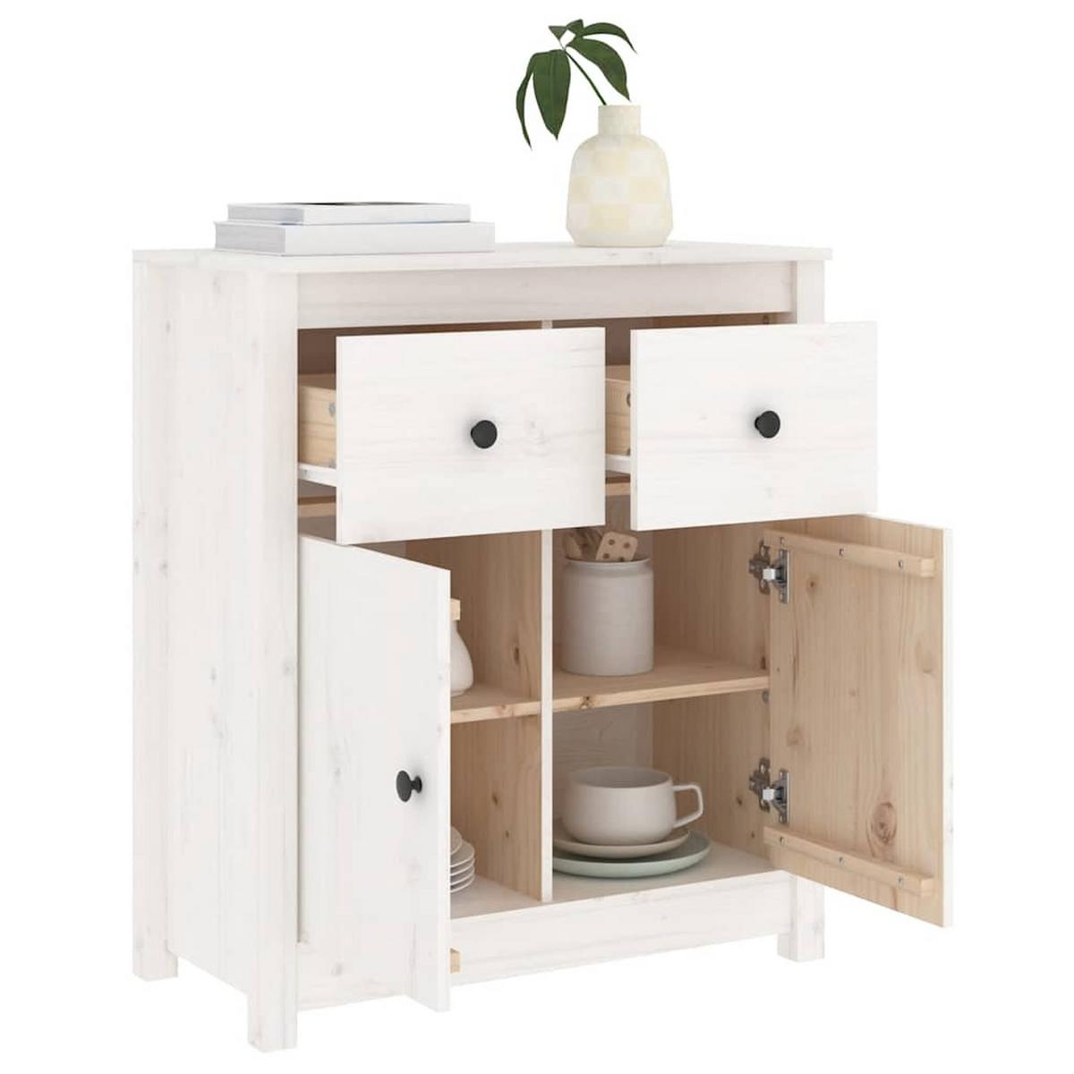 MEHRZWECKSCHRANK Cruz 70/35/80 cm - Weiß, Holzwerkstoff (70/80/35cm) - Nettlife