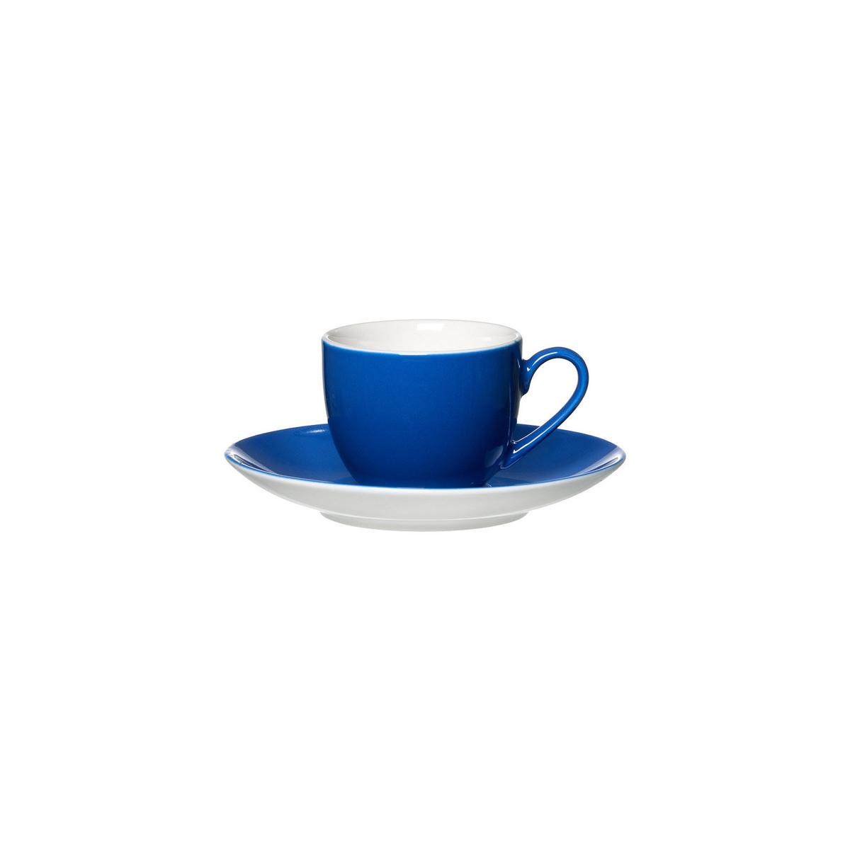 ESPRESSOTASSEN UND -UNTERTASSEN Doppio Indigo Blau 80 ml 6er Set - Blau, Keramik (12/7/12cm) - Ritzenhoff Breker