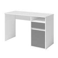 SCHREIBTISCH Weiß, Graphit 120/75,5/53 - Weiß, Holzwerkstoff (90/50/76cm) - RAUMHIRSCH FURNITURE