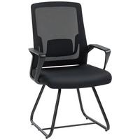 BESUCHERSTUHL Netzstoff Schwarz - Schwarz, Kunststoff/Textil (56/97/57cm) - HOMCOM