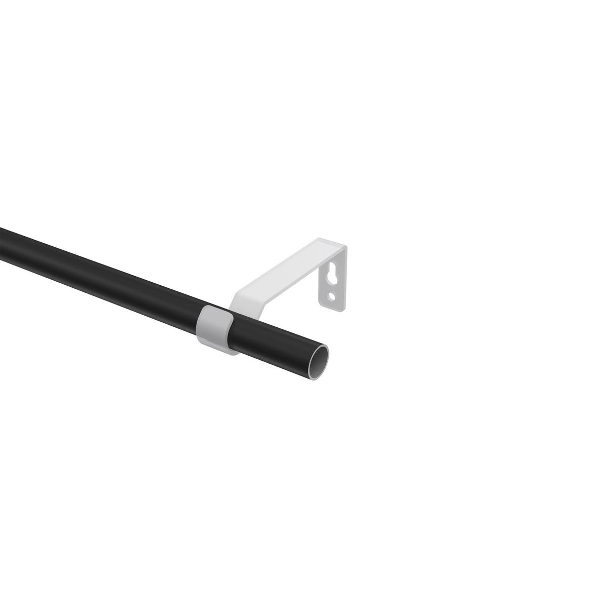 GARDINENSTANGE Olymp Lorenzo 140 cm, 1-läufig (ohne Ringe), 16 mm Ø Schwarz - Schwarz, Metall (140cm) - INTERDECO