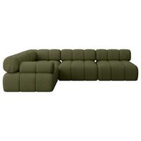 ECKSOFA modulares Sofa Mende-L2 - 285x190x70 cm Grün Bouclé - Grün, Holzwerkstoff/Textil (285/190cm) - ALTDECOR