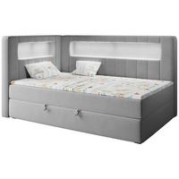 BOXSPRINGBETT JUNIOR GOLD 3 90/200 Grau - linke Seite - Grau, Holz/Textil (90/200cm) - MKS