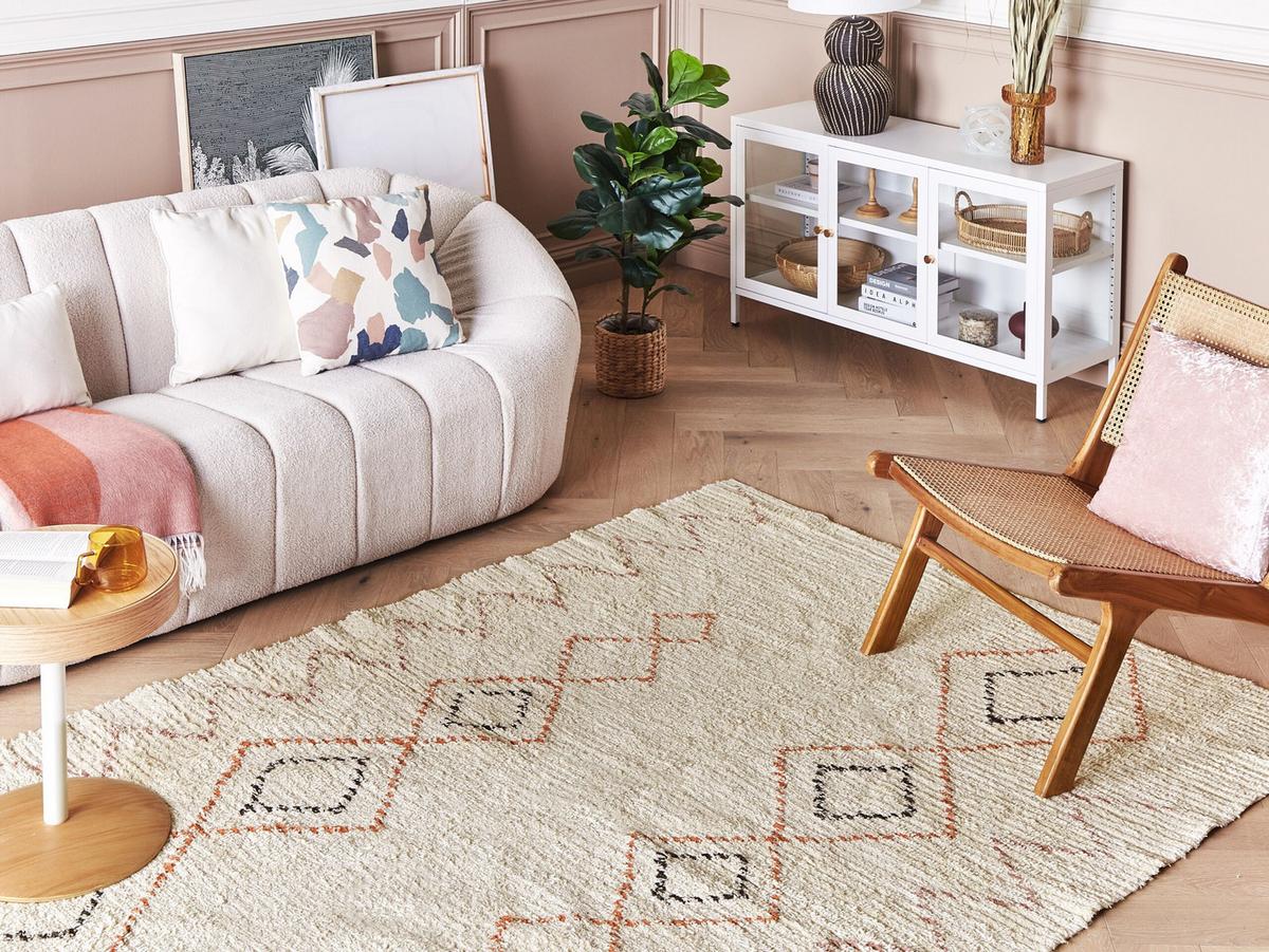 KURZFLOR-TEPPICH Guwahati 200/140 cm - Beige, Textil (140/200cm) - Beliani
