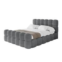 POLSTERBETT mit Bettkasten, Fußteil und Lattenrost, Bett mit Matratze H3/H4 - LEYA-Z 200x200 Dunkelgrau - Anthrazit, Holzwerkstoff/Textil (200/200cm) - ALTDECOR