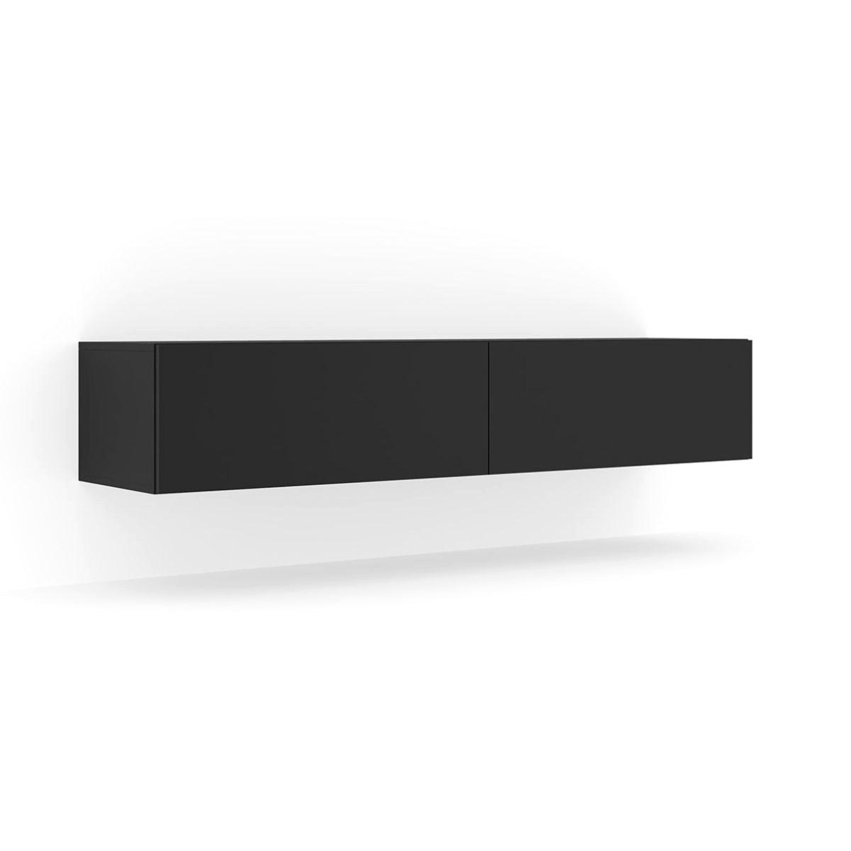 TV-MÖBEL Bali Mattschwarz - Schwarz, Holzwerkstoff (160/30/40cm) - Petits-meubles