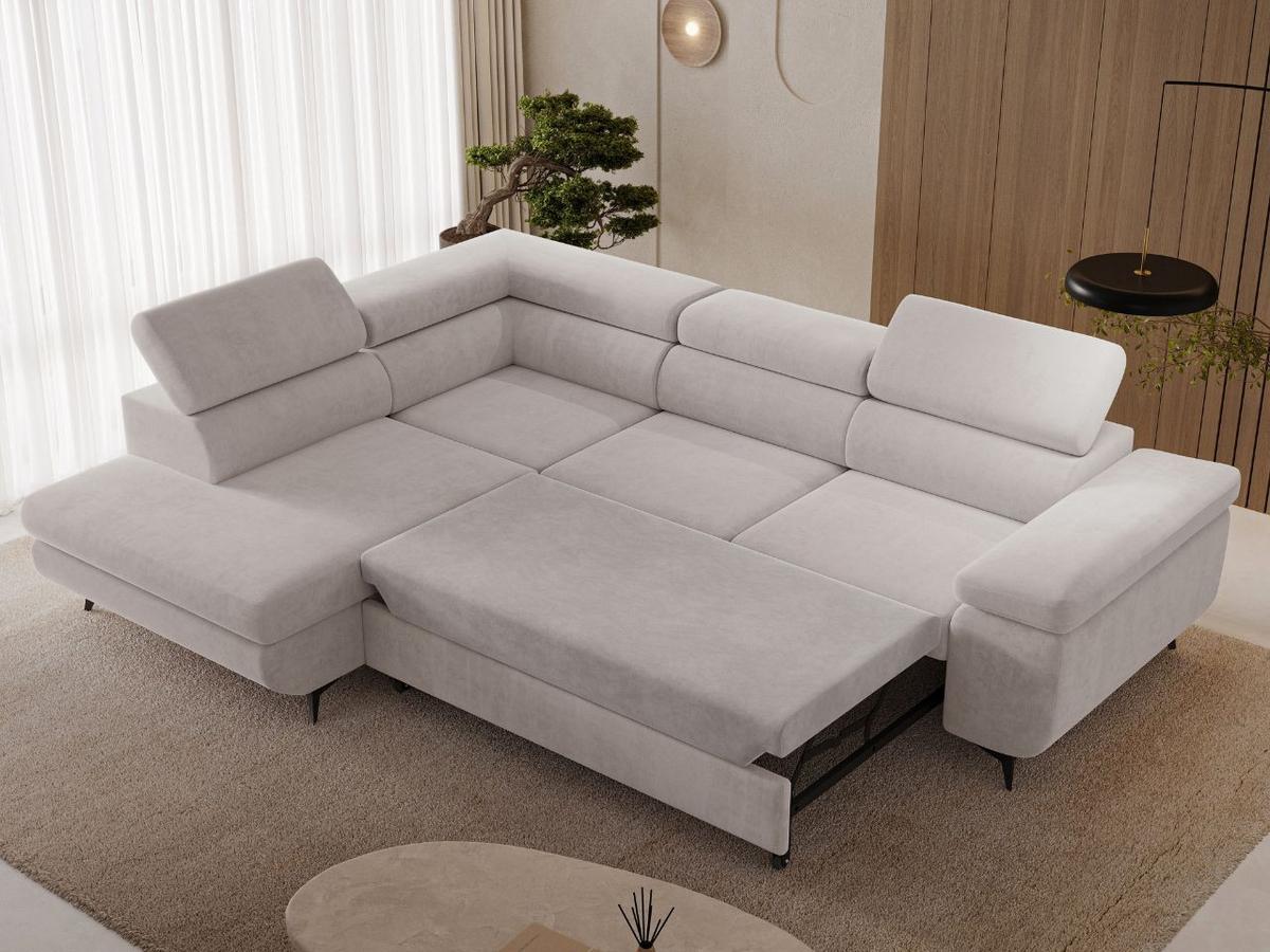 ECKSOFA Argon Grau Rechts - Schwarz/Grau, Holz/Textil (190/255cm) - Graingold
