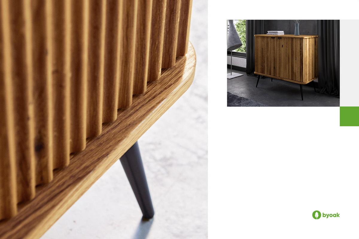 KOMMODE LINA - Wildeiche, Holz (97/87/46cm) - byoak