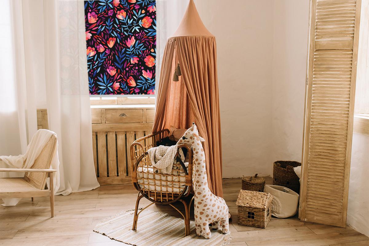 INNENROLLO - Fensterrollo - Rollo - 130x140 cm - Mohn - Rot, Kunststoff (130/140/0.5cm) - TULUP