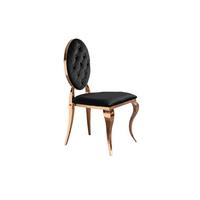 ESSZIMMERSTUHL LINDA Schwarz Velvet - Schwarz, Textil (50/92/56cm) - KAWOLA