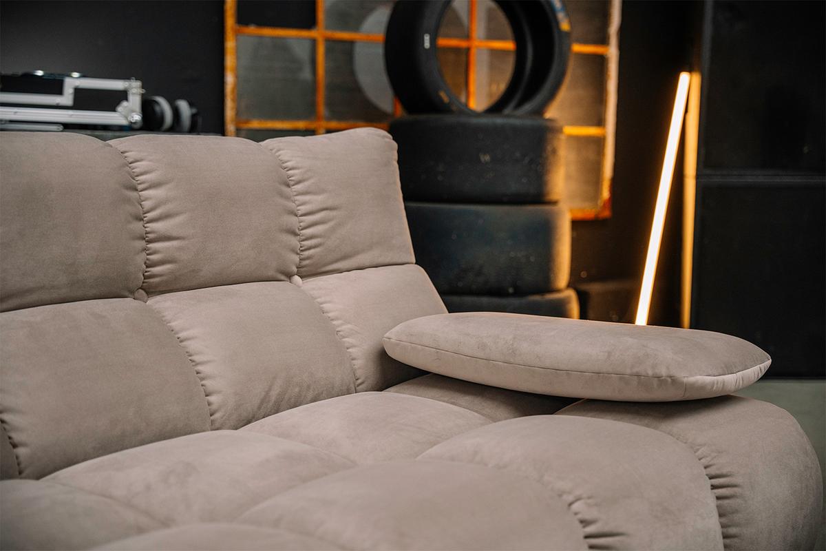 ECKSOFA VIVIEN Braun Velvet - Schwarz/Braun, Kunststoff/Textil (290/178cm) - KAWOLA