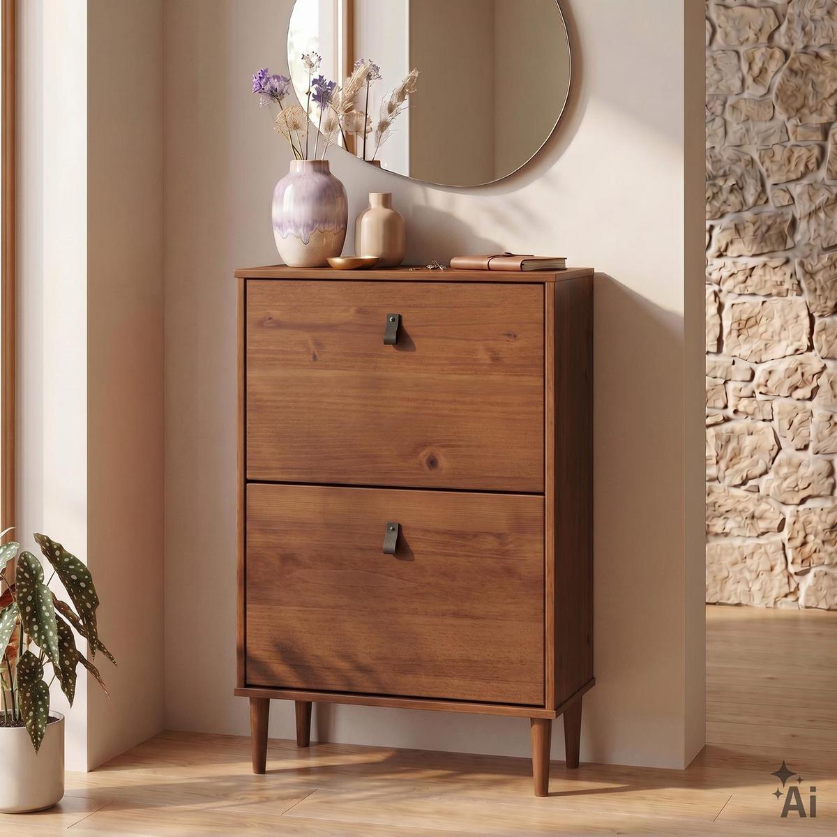 SCHUHKIPPER MIKKA Kastanie - Kastanienfarben, Holz (59/96/25cm) - IDIMEX