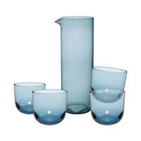TRINKGLÄSER MIT KARAFFE Like Glass Ice 5-tlg. - Blau, Glas - like.Villeroy & Boch