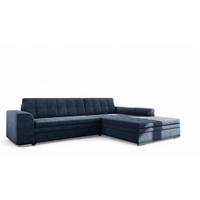 ECKSOFA Lusaka Mit Schlaffunktion - Dunkelblau, Holzwerkstoff/Textil (198/292cm) - Fun Möbel