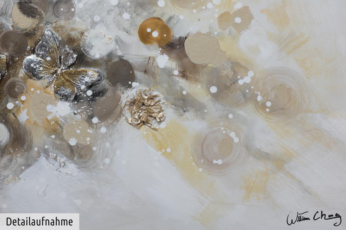 ACRYLBILD HANDGEMALT 120/60 cm - Braun/Grau, Holz/Textil (120/60cm) - KUNSTLOFT