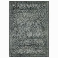 TEPPICH Kurzflor, waschbar, mit floralen Ornamenten, VERNANTE in Grün-Grau, 120 x 170 cm - Grün, Textil (120/170cm) - KADIMA DESIGN
