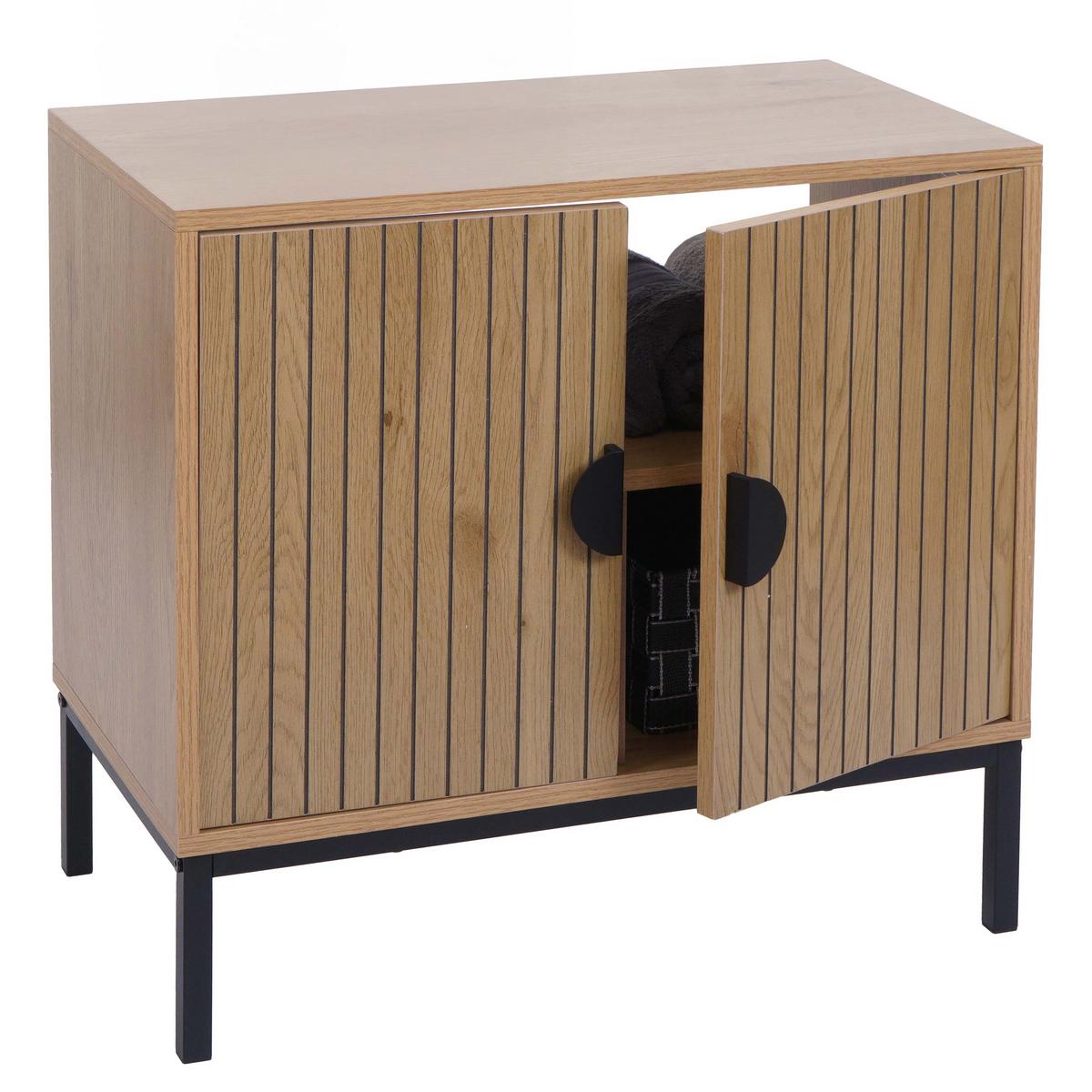 WASCHBECKENUNTERSCHRANK Braun - Braun, Metall (63/61/35cm) - MCW
