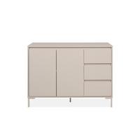 SIDEBOARD 2 Türen und 3 Schubladen, kaschmirfarben 40/87/120 cm - Beige, Holzwerkstoff (40/87/48cm) - Calicosy