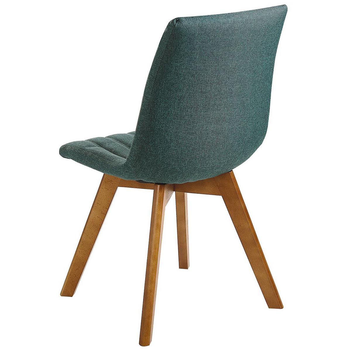 ESSZIMMERSTUHL 2er-Set Polsterbezug Grün Calgary - Grün, Holz/Textil (45/84/53cm) - Beliani