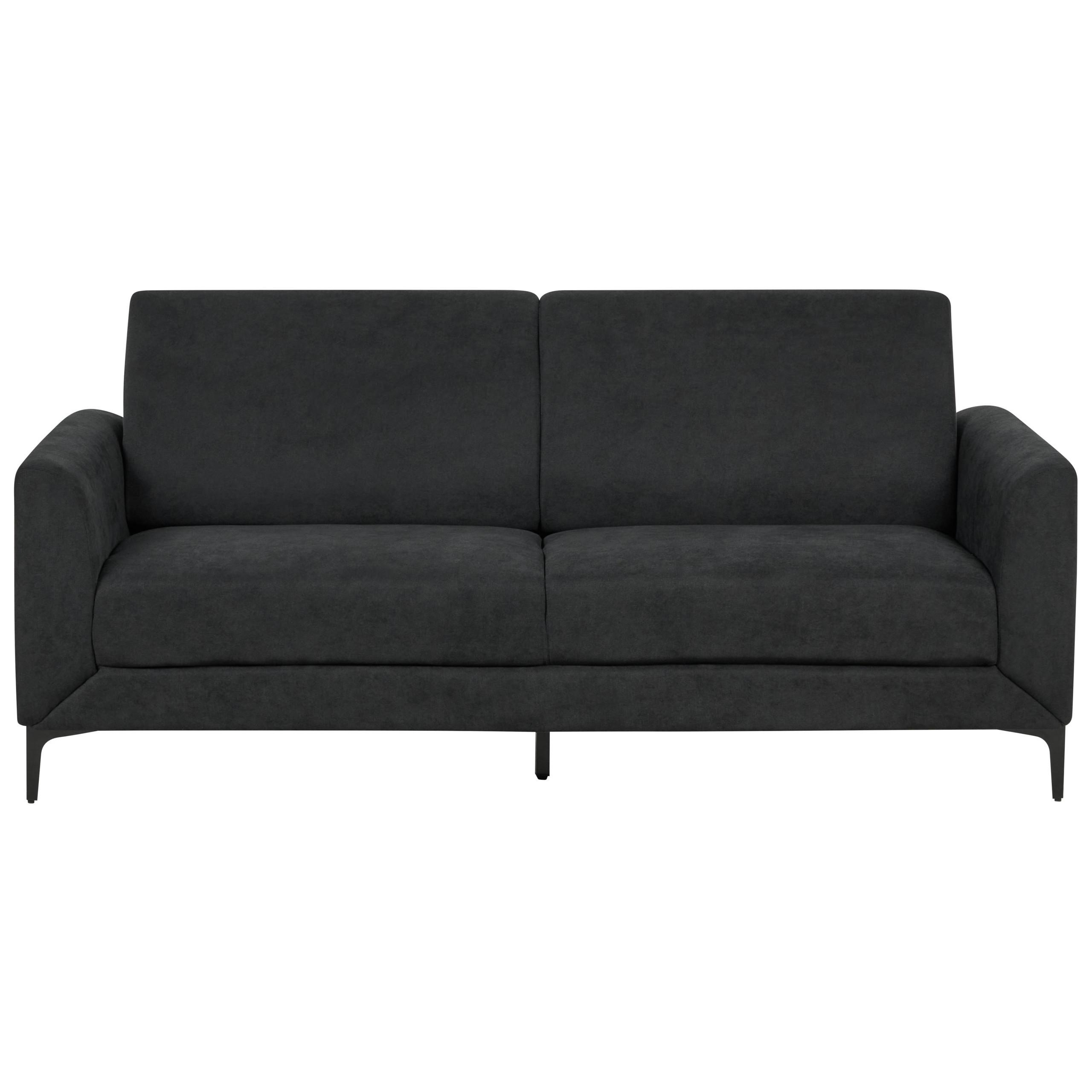 3-SITZER-SOFA schwarz Fenes - Schwarz, Textil (188/90/75cm) - Beliani
