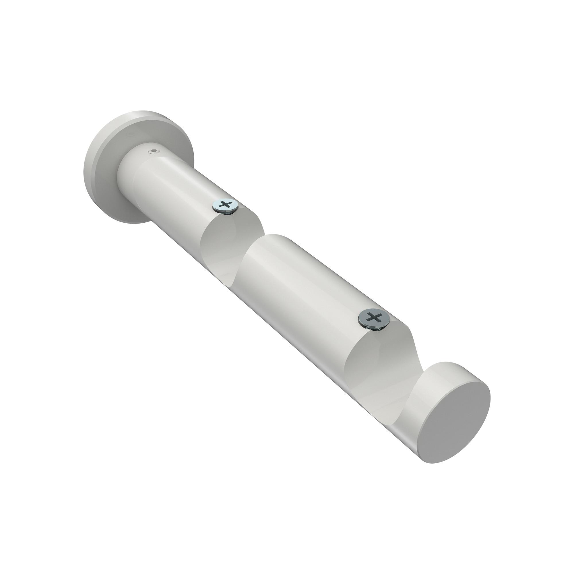 TRÄGER FÜR GARDINENSTANGEN 20 mm Ø, Platon 2-läufig, Weiß - Weiß, Metall (16/4/4cm) - INTERDECO