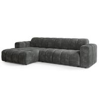 ECKSOFA SETIA LM L-S Grau Chenille - Grau, Holzwerkstoff (304/165cm) - MASSENO