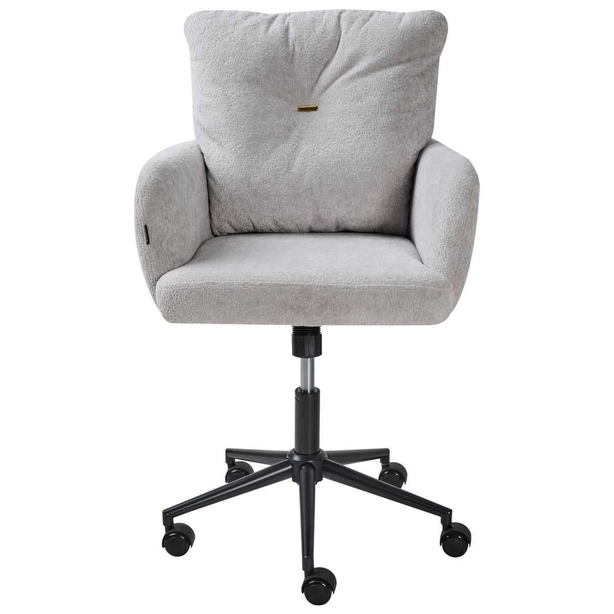 SCHREIBTISCHSTUHL Grau Alpine - Schwarz/Grau, Kunststoff (61/90/71cm) - Beliani