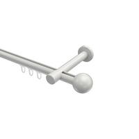 GARDINENSTANGE INNENLAUF Prestige Luino 120 cm, 1-läufig, 20 mm Ø Weiß - Weiß, Metall (120cm) - INTERDECO