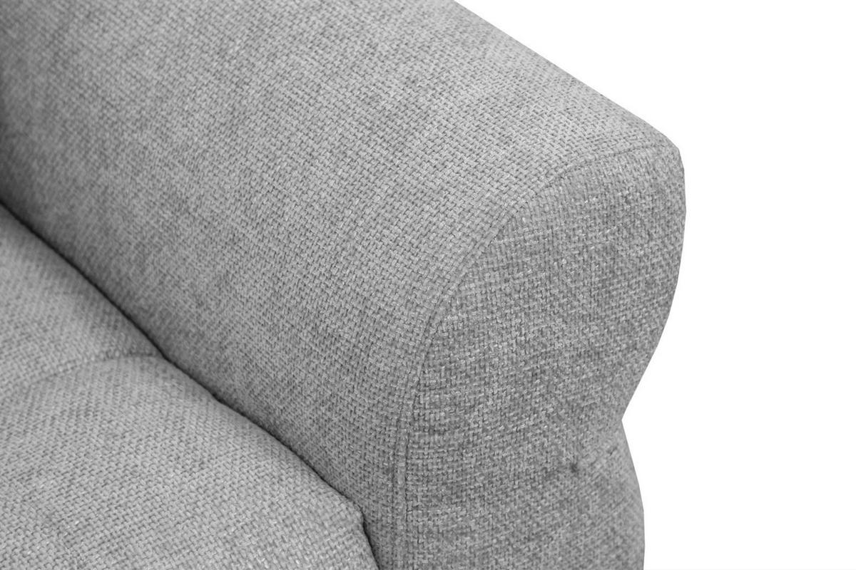 SOFA SALVINI 2-Sitzer, hellgrau - Hellgrau/Schwarz, Holzwerkstoff/Textil (176/88/99cm) - Wozimo