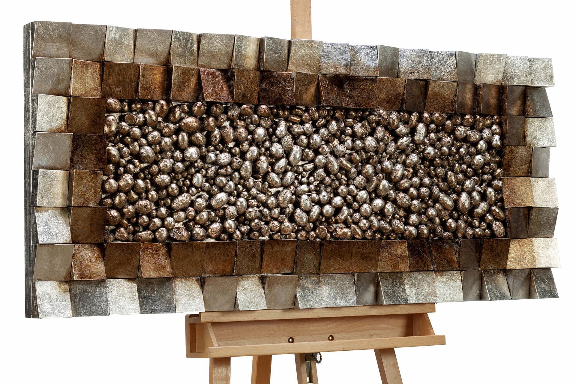WANDBILD Braun 123/55 cm - Braun, Holz/Kunststoff (6.5/55cm) - KUNSTLOFT