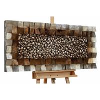 WANDBILD Braun 123/55 cm - Braun, Holz/Kunststoff (6.5/55cm) - KUNSTLOFT